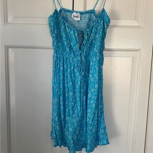 Sky to Moon Blue Floral Sundress size
